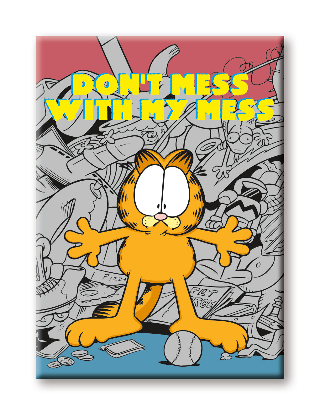 Garfield - My Mess Flat Magnet (2.5" x 3.5") – 6 PC PPK