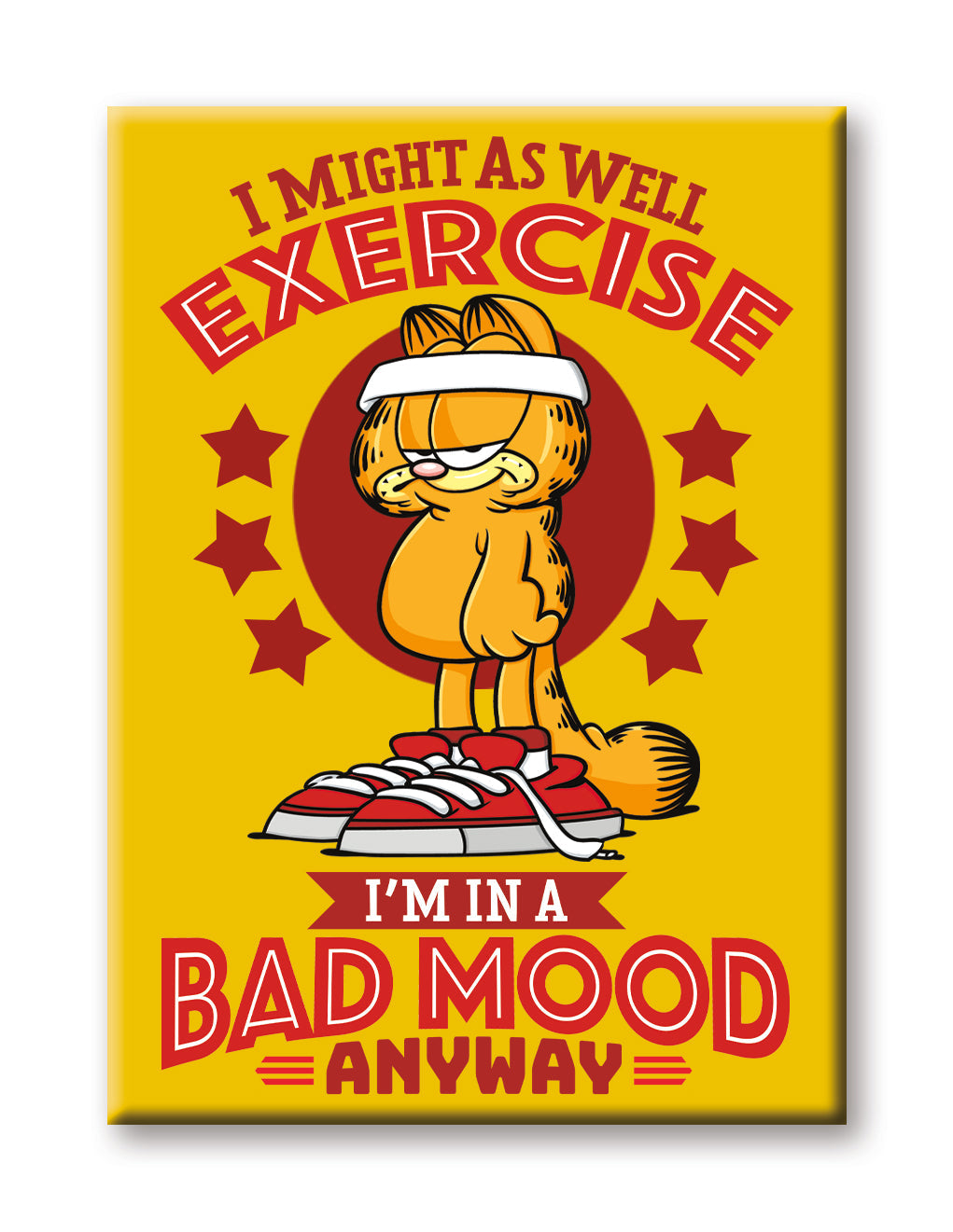 Garfield - Exercise Flat Magnet (2.5" x 3.5") – 6 PC PPK