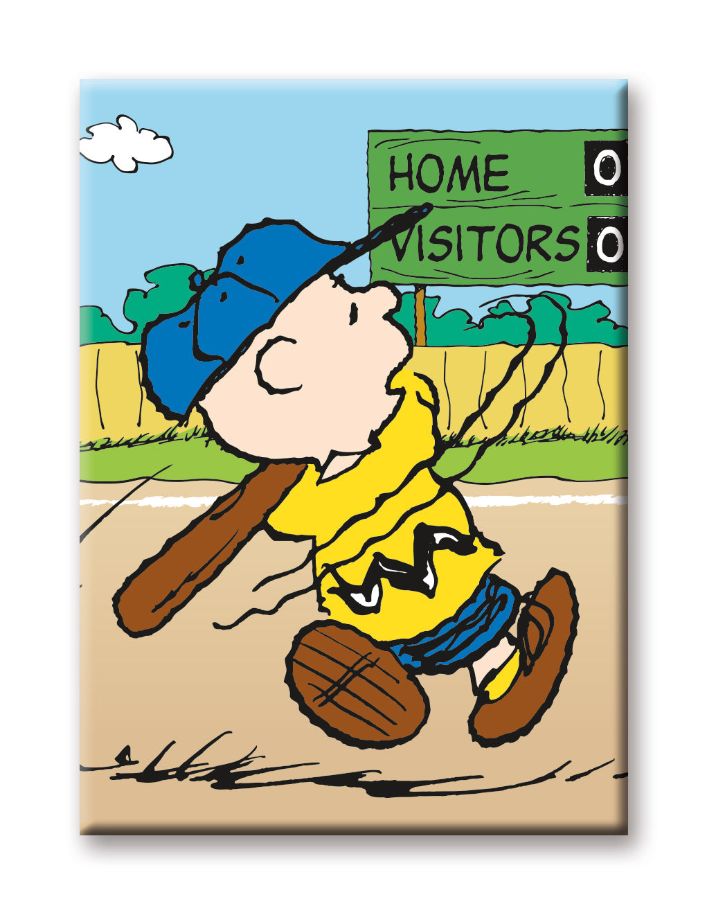 Peanuts - Charlie Brown Baseball Flat Magnet (2.5" x 3.5") – 6 PC PPK