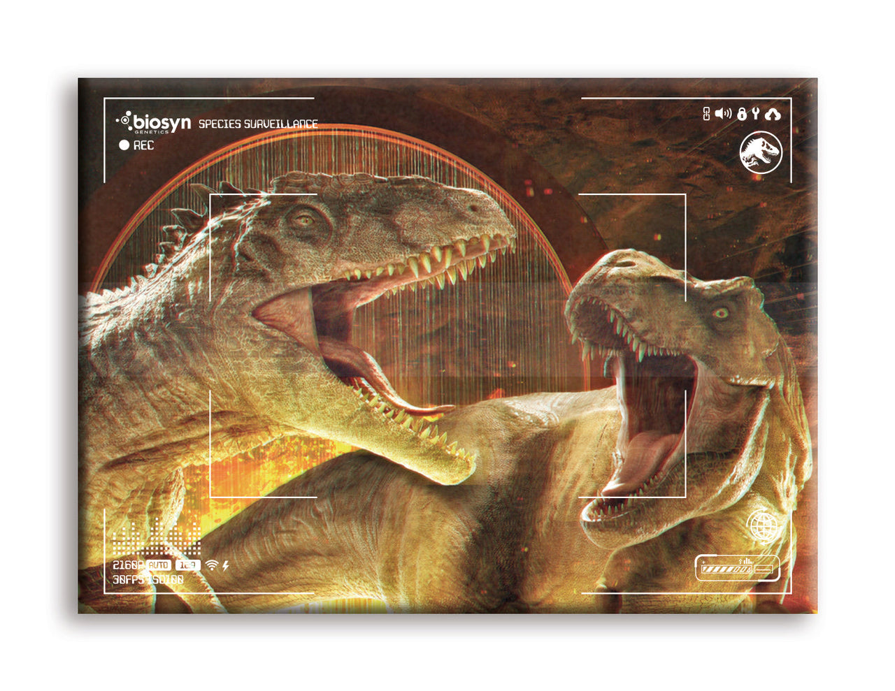 Jurassic World - Giga vs T-Rex Flat Magnet (2.5" x 3.5") – 6 PC PPK
