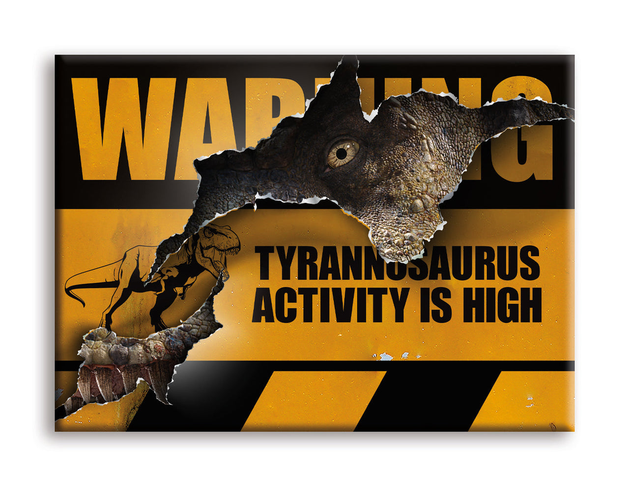 Jurassic World - T-Rex Sign Flat Magnet (2.5" x 3.5") – 6 PC PPK