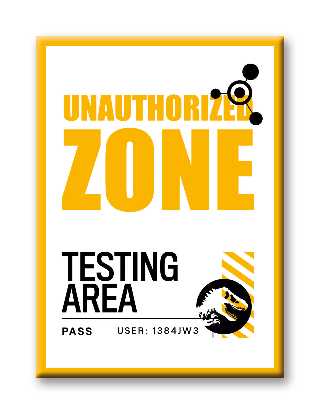 Jurassic World - Unauthorized Sign Flat Magnet (2.5" x 3.5") – 6 PC PPK