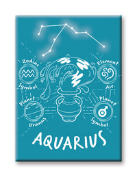 Thumbnail for Horoscope - Aquarius Flat Magnet (2.5