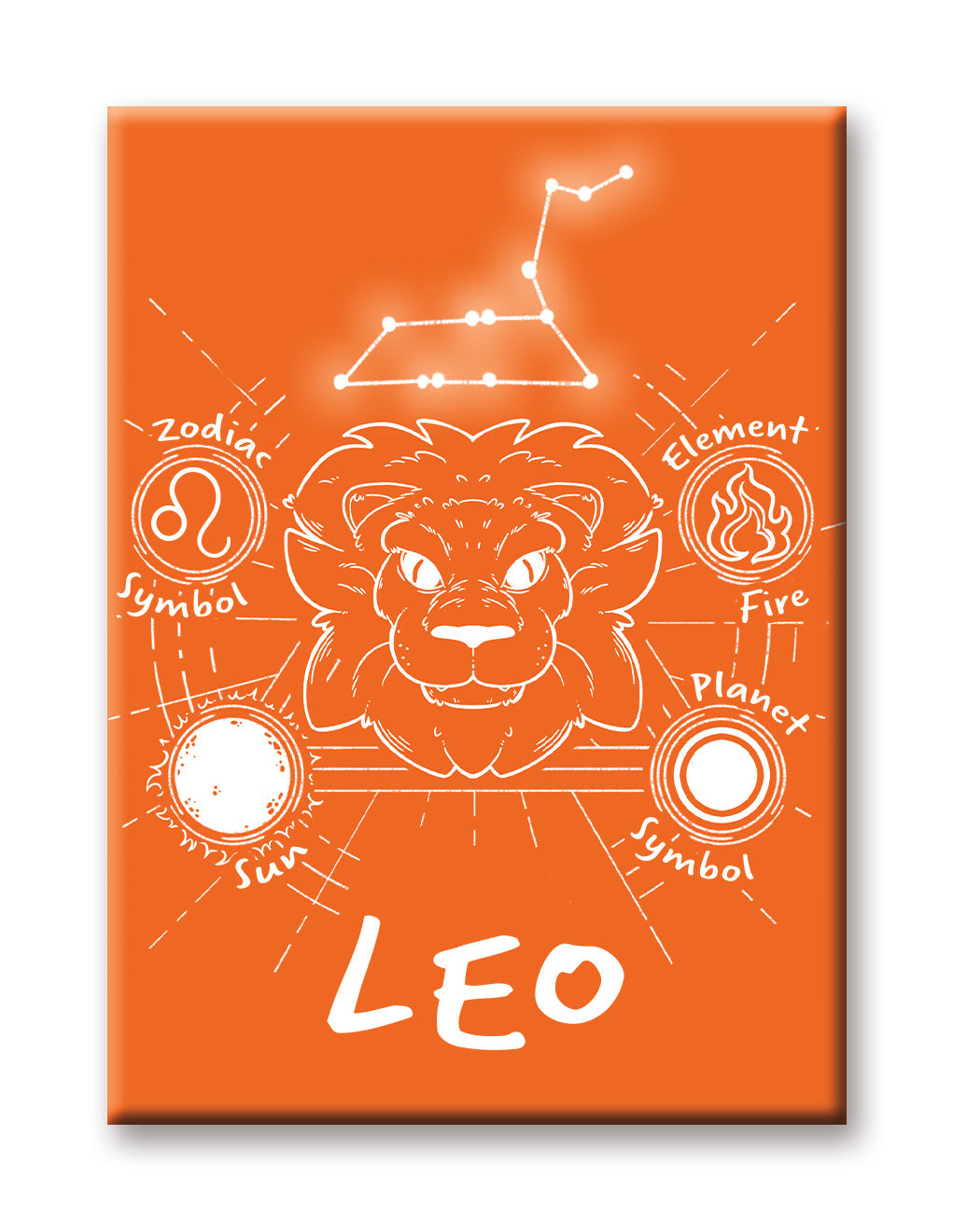 Horoscope - Leo Flat Magnet (2.5" x 3.5") – 6 PC PPK