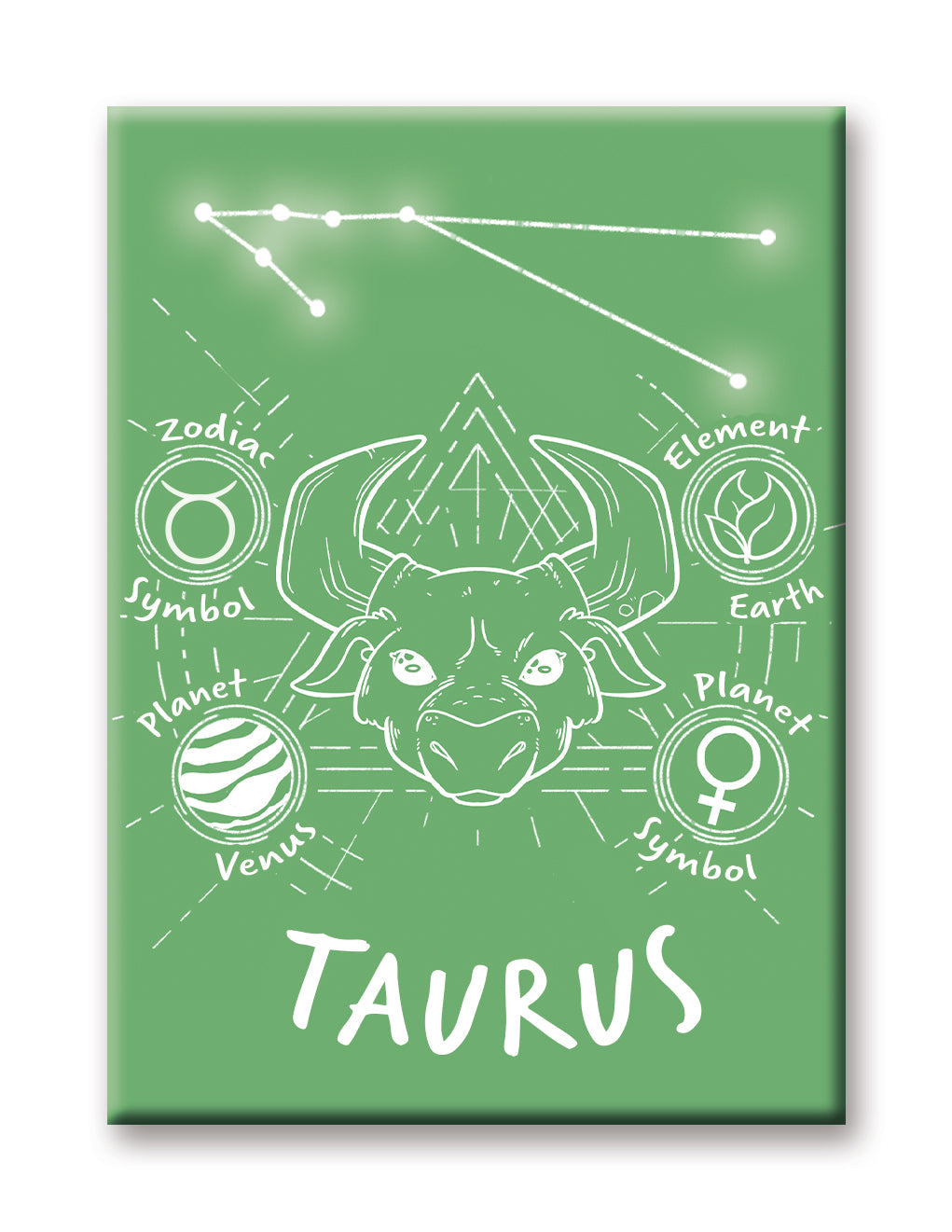 Horoscope - Taurus Flat Magnet (2.5" x 3.5") – 6 PC PPK