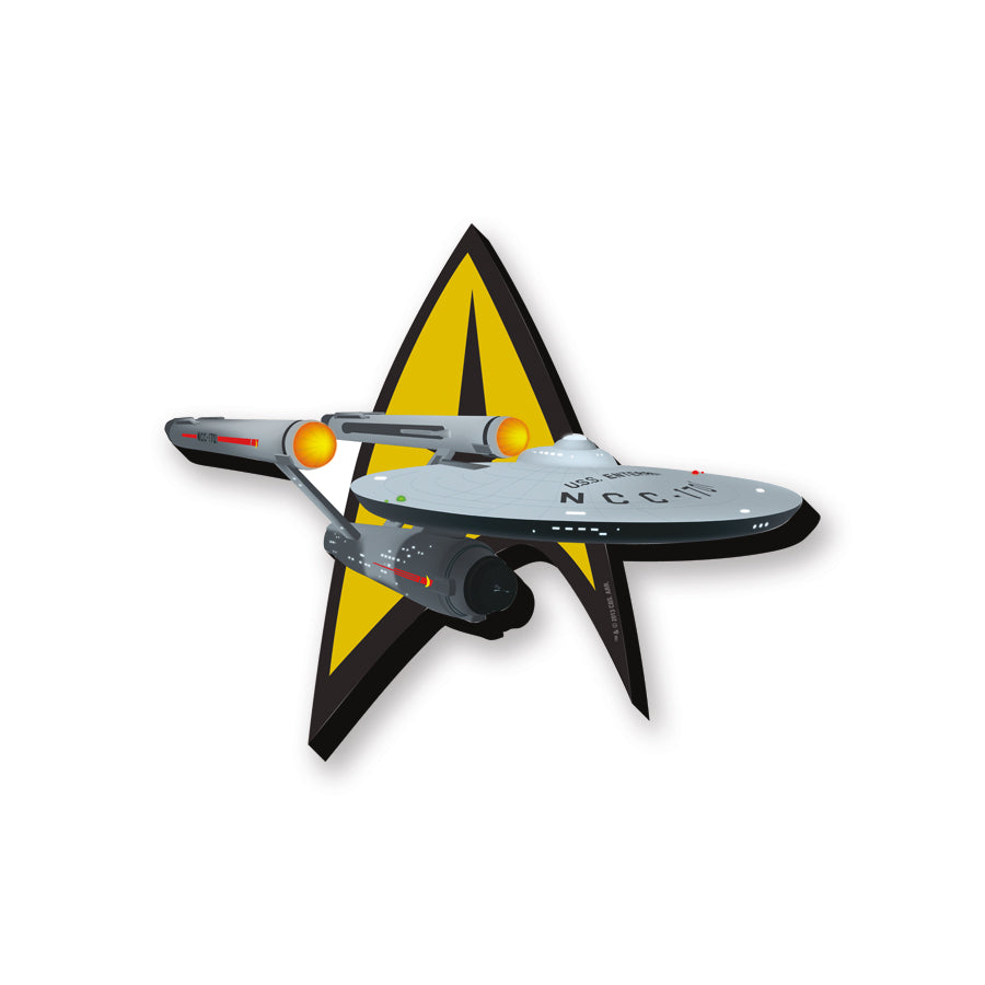Star Trek - Ship & Logo Funky Chunky Magnet – 3 PC PPK