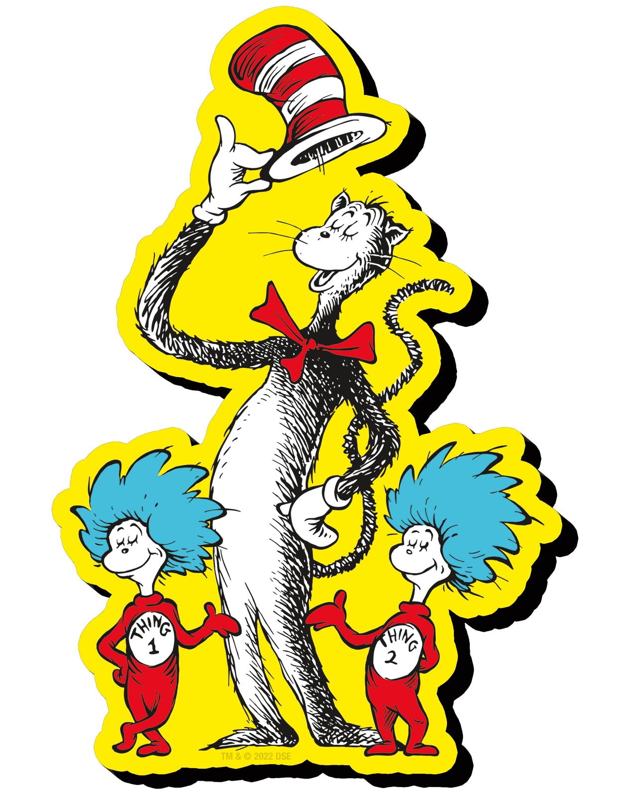 Cat in The Hat Thing 1,2 Funky Chunky Magnet – 3 PC PPK