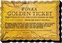 Thumbnail for Willy Wonka Golden Ticket Funky Chunky Magnet – 3 PC PPK