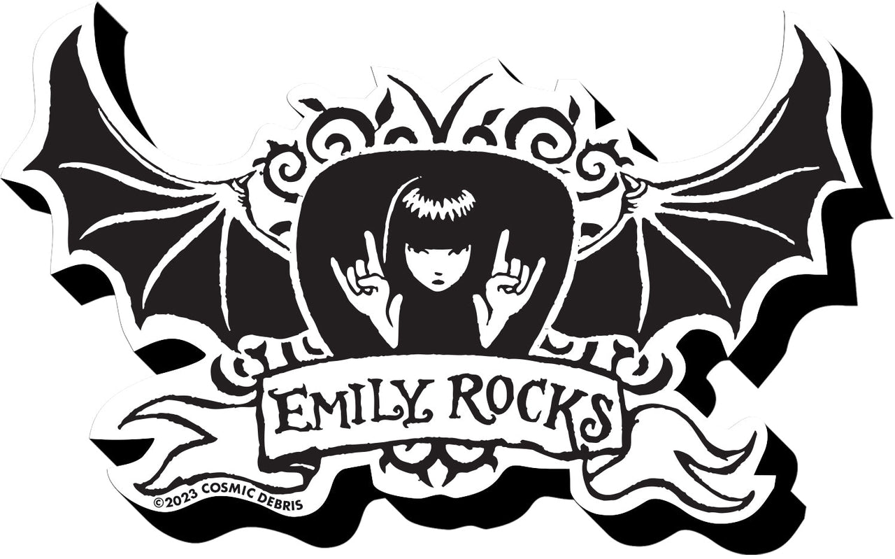 Emily The Strange Emily Rocks Funky Chunky Magnet – 3 PC PPK