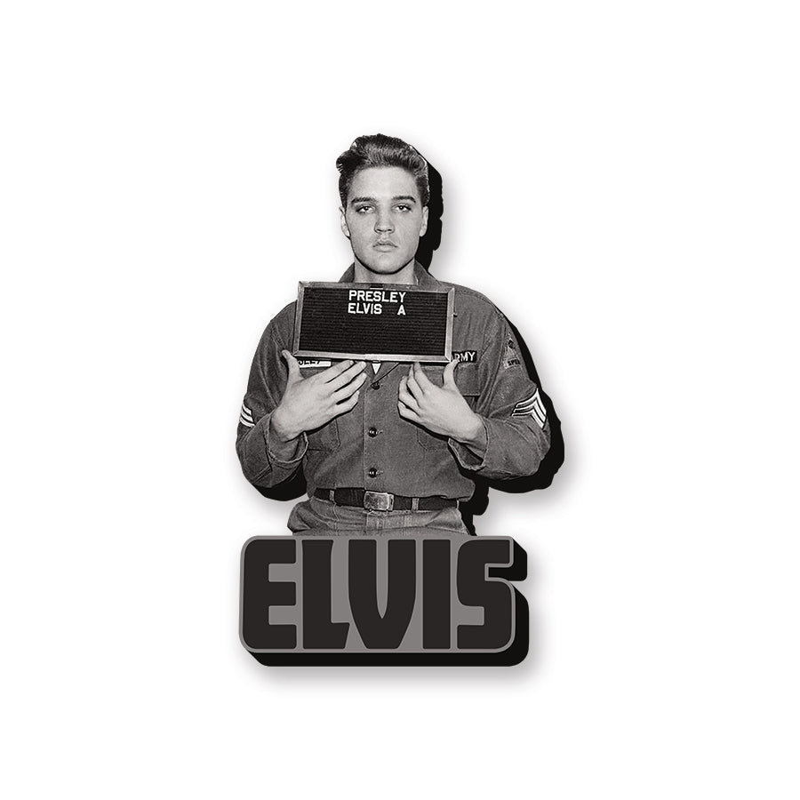 Elvis Enlistment Photo Funky Chunky Magnet – 3 PC PPK