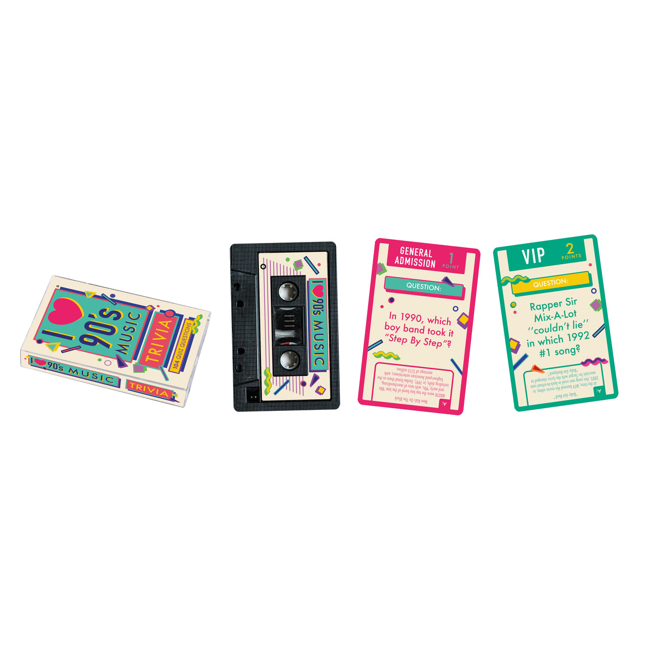 I Love 90's Music Trivia Card Game (PDQ) – 12 PC PPK
