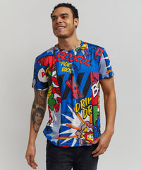 Thumbnail for Money Drip All-Over Print Short Sleeve T-Shirt - Multicolor
