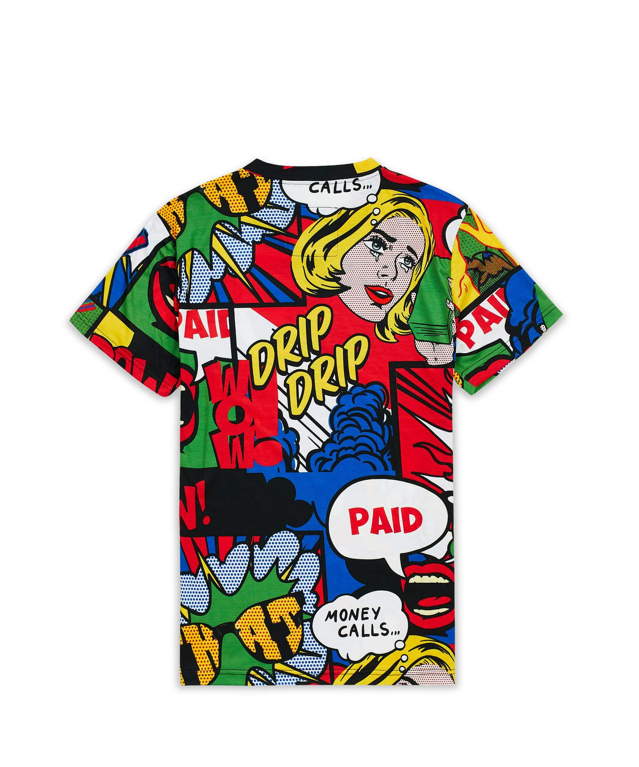 Money Drip All-Over Print Short Sleeve T-Shirt - Multicolor