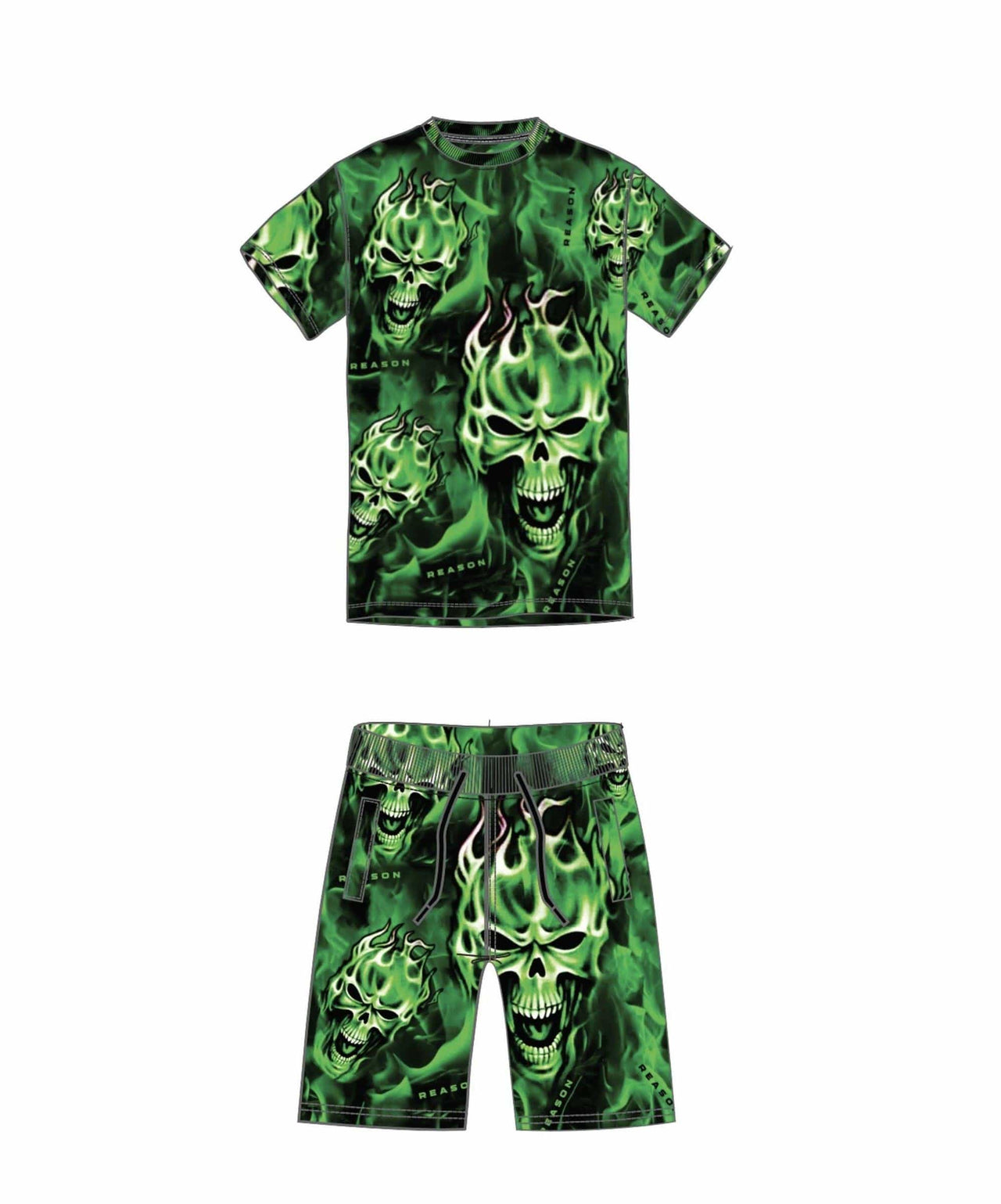 Skull Rider T-Shirt & Shorts Set
