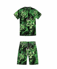 Thumbnail for Skull Rider T-Shirt & Shorts Set