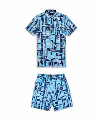 Thumbnail for Aqua Shirt Shorts Set