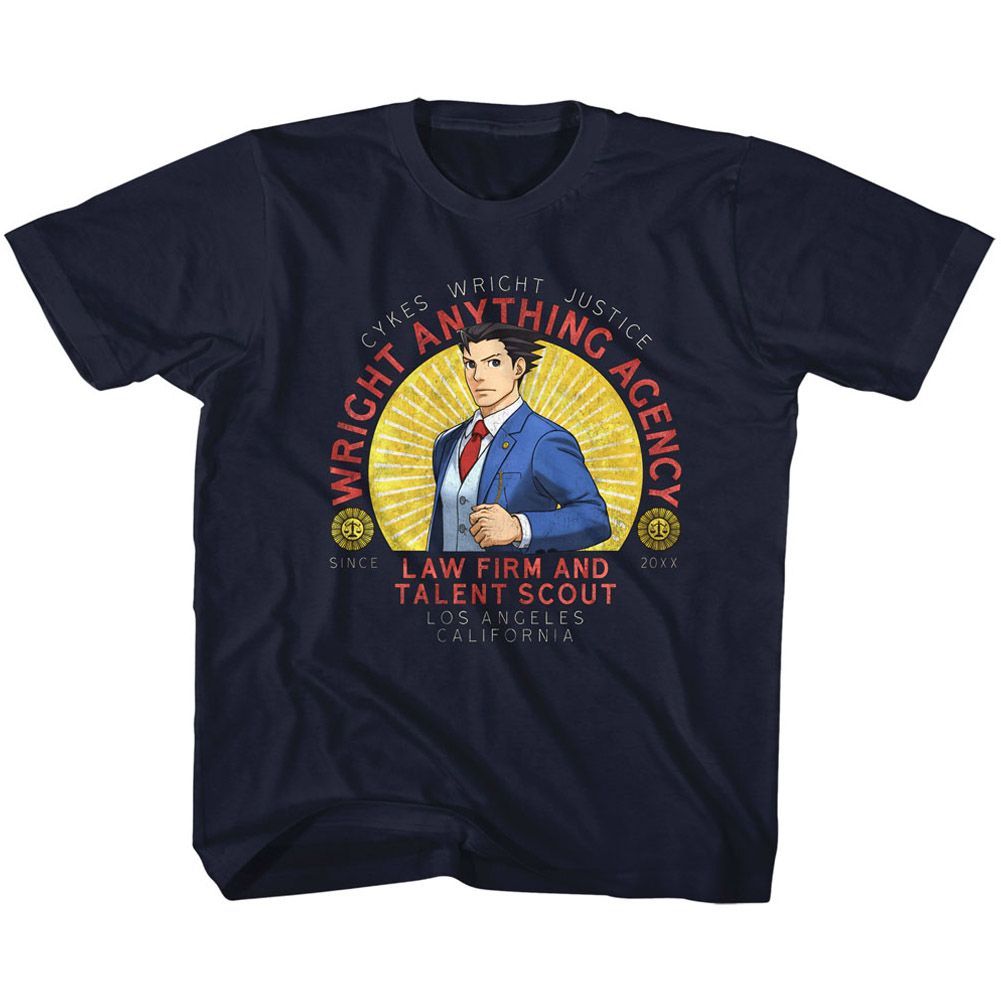 ACE ATTORNEY-WRIGHT ANYTHING-NAVY YOUTH S/S TSHIRT