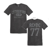 Thumbnail for ACDC WORLD TOUR 77 PIGMENT BLACK S/S UNISEX TSHIRT