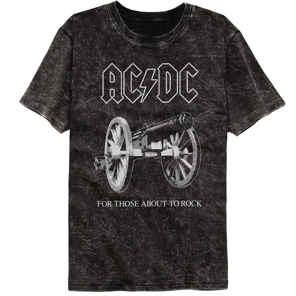ACDC-ACDC ABOUT TO ROCK-MINERAL WASH BLACK ADULT S/S TSHIRT
