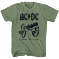 Thumbnail for ACDC-ACDC ABOUT TO ROCK AGAIN-MILITARY GREEN HEATHER ADULT S/S TSHIRT