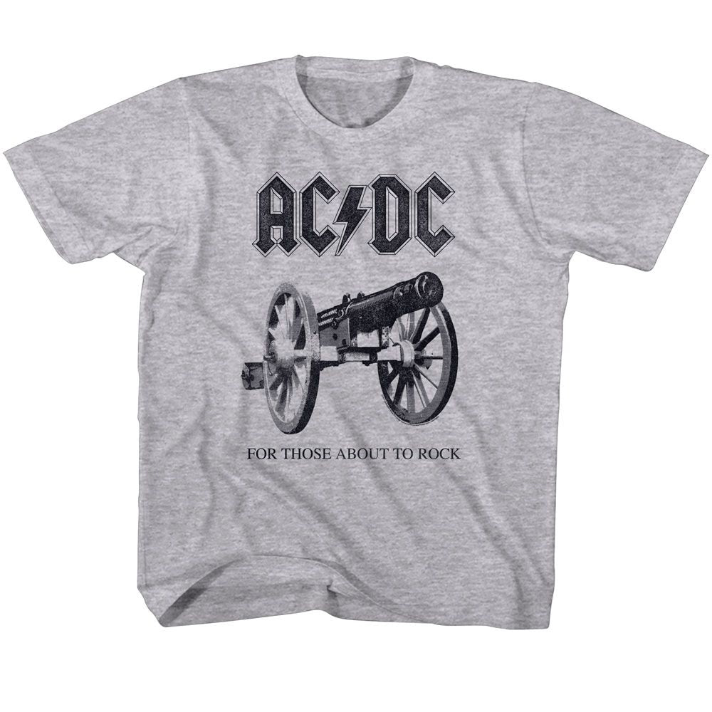 ACDC-ABOUT TO ROCK AGAIN-GRAY HEATHER YOUTH S/S TSHIRT