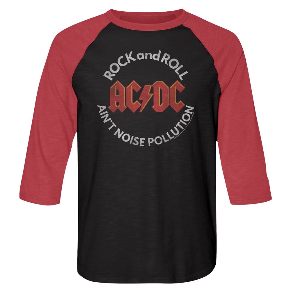 ACDC-NOISE POLLUTION-VINTAGE BLACK/VINTAGE RED ADULT 3/4 SLEEVE RAGLAN