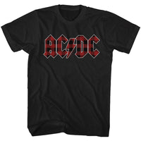 Thumbnail for ACDC-BACK IN PLAID-BLACK ADULT S/S TSHIRT