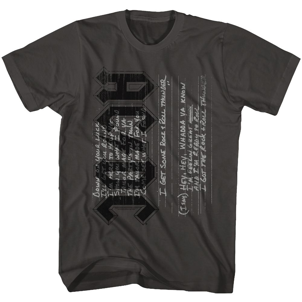 ACDC-ROCK AND ROLL THUNDER TOUR-SMOKE ADULT S/S TSHIRT