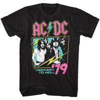 Thumbnail for ACDC-NEON HIGHWAY-BLACK ADULT S/S TSHIRT