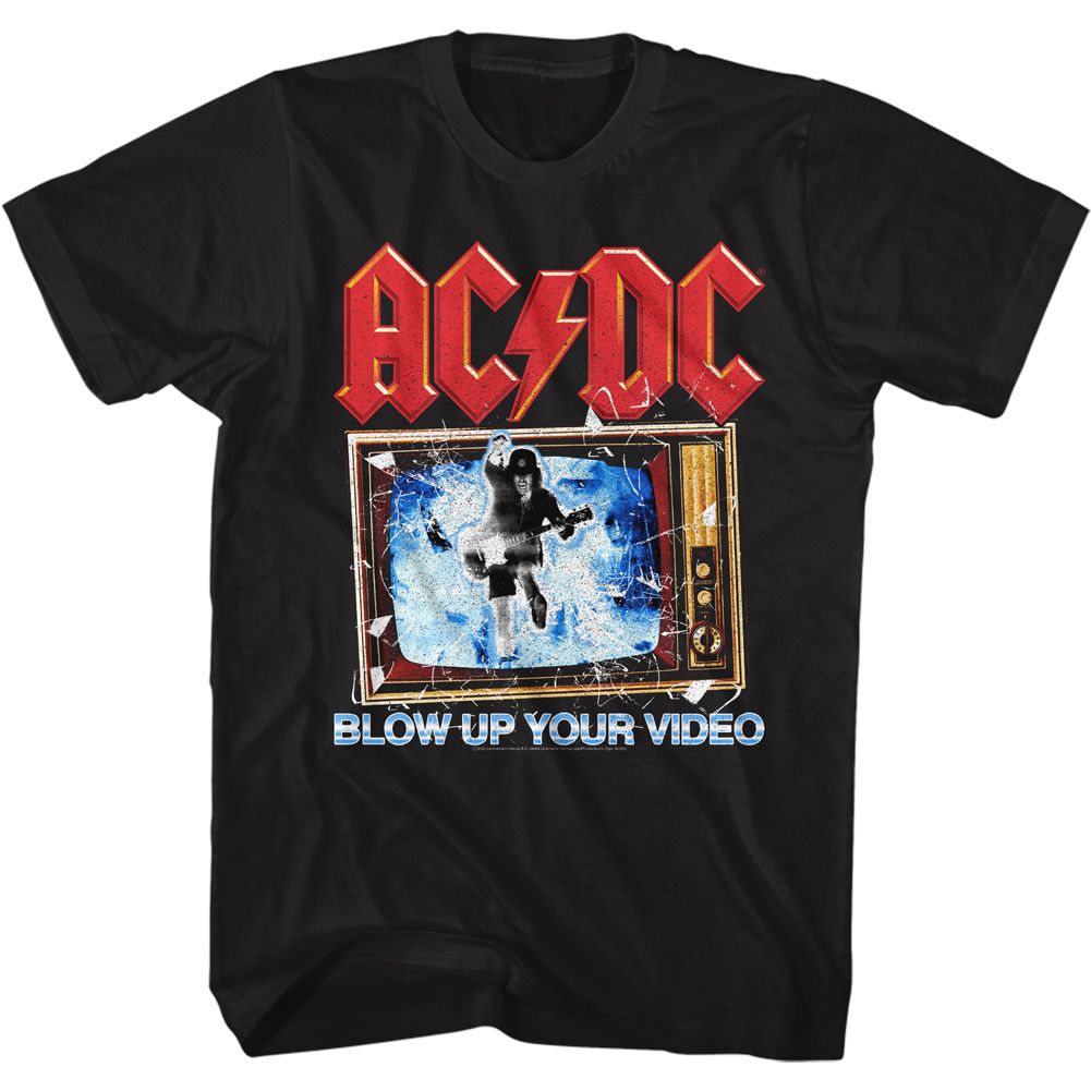 ACDC-BLOW UP YOUR VIDEO-BLACK ADULT S/S TSHIRT