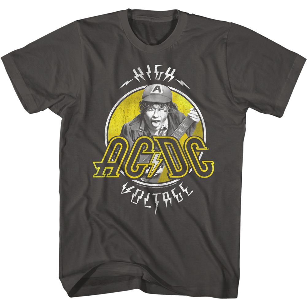 ACDC-TWOTONE HIGH VOLTAGE-SMOKE ADULT S/S TSHIRT