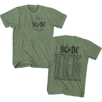 Thumbnail for ACDC-HV 76 TOUR-MILITARY GREEN HEATHER ADULT S/S TSHIRT