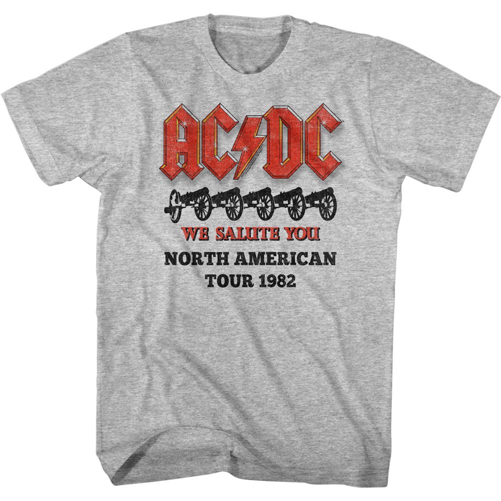ACDC-CANNONS SALUTE-GRAPHITE HEATHER ADULT S/S TSHIRT
