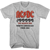 Thumbnail for ACDC-CANNONS SALUTE-GRAPHITE HEATHER ADULT S/S TSHIRT