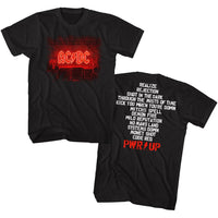 Thumbnail for ACDC-PWRUP TRACK LIST-BLACK ADULT S/S TSHIRT