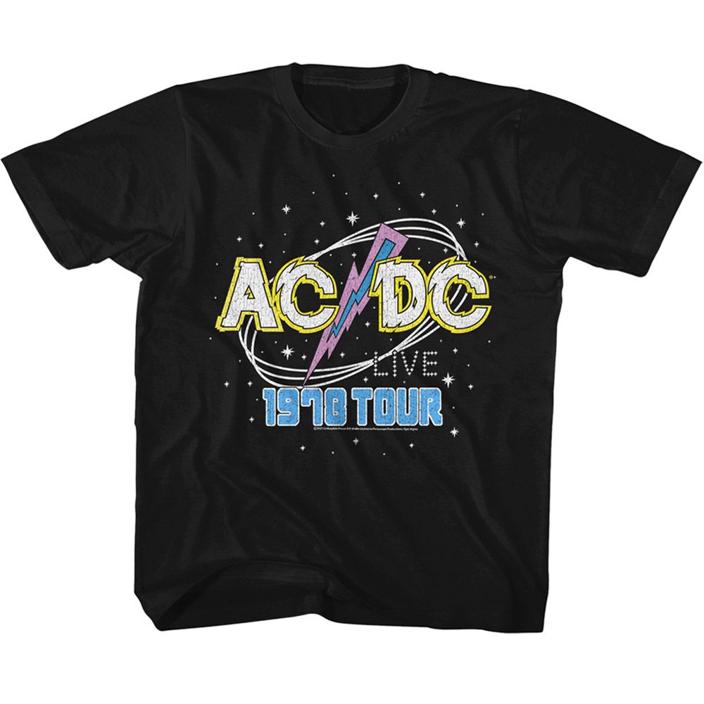 ACDC-ACDC 1978 TOUR-BLACK YOUTH S/S TSHIRT