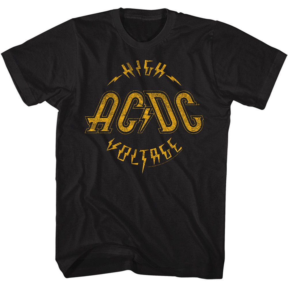 ACDC-HIVOLT LIGHT COLOR-BLACK ADULT S/S TSHIRT