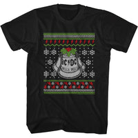 Thumbnail for AC/DC TACKY CHRISTMAS SWEATER BLACK ADULT S/S TSHIRT