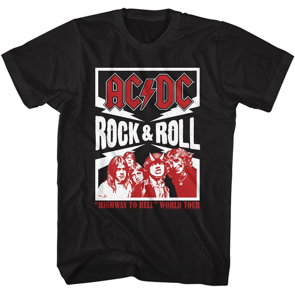ACDC-ACDC ROCK AND ROLL LIGHTNING-BLACK ADULT S/S TSHIRT