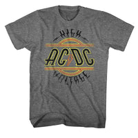 Thumbnail for ACDC-HIGH VOLTAGE-GRAPHITE HEATHER ADULT S/S TSHIRT