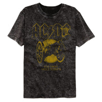 Thumbnail for ACDC-ACDC MONOCHROME FTATR-MINERAL WASH BLACK ADULT S/S TSHIRT