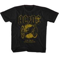 Thumbnail for ACDC-ACDC MONOCHROME FTATR-BLACK YOUTH S/S TSHIRT