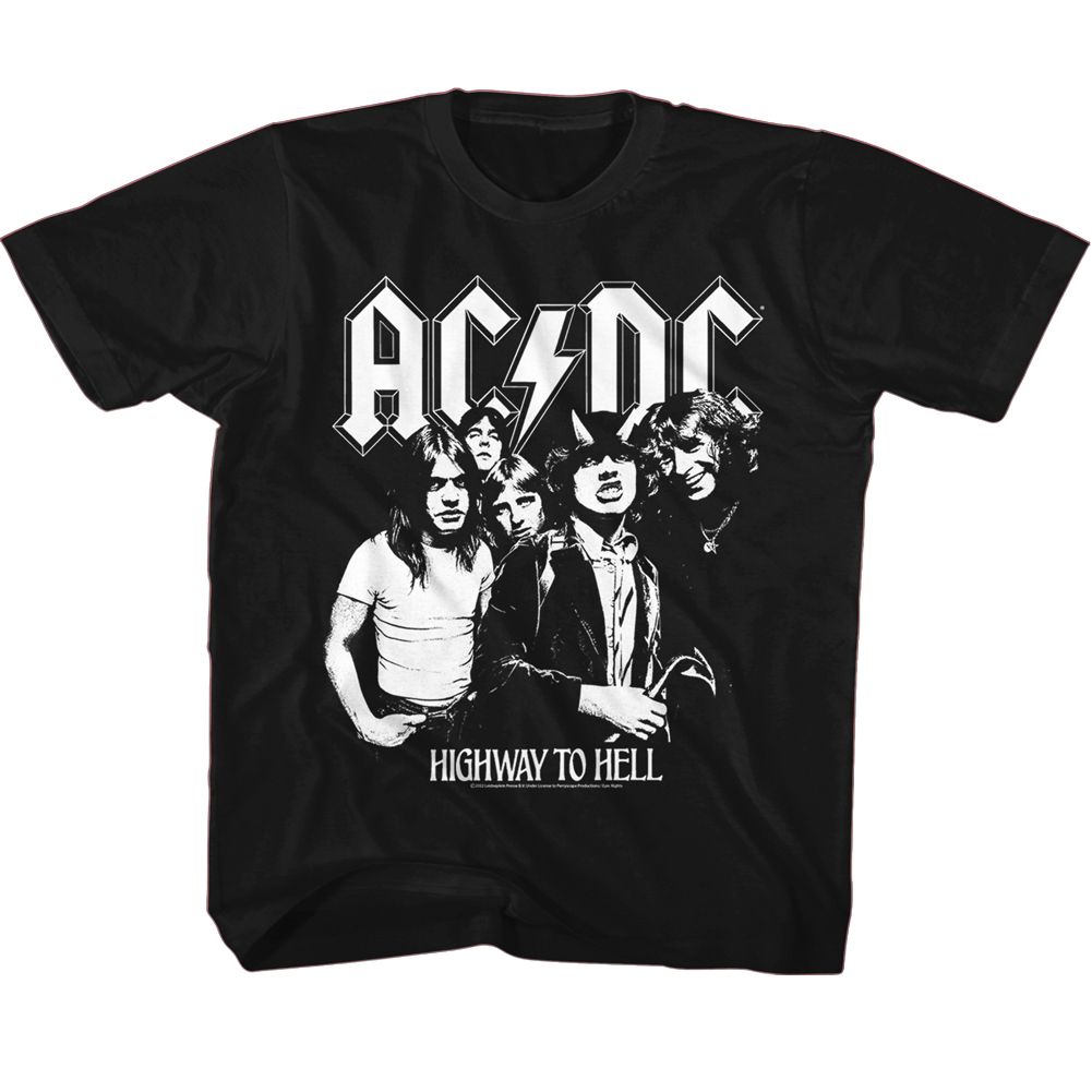 ACDC-ACDC BW HIGHWAY PHOTO-BLACK TODDLER S/S TSHIRT