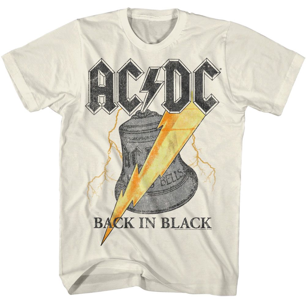 ACDC-ACDC BACK IN BLACK HELL BELL-NATURAL ADULT S/S TSHIRT