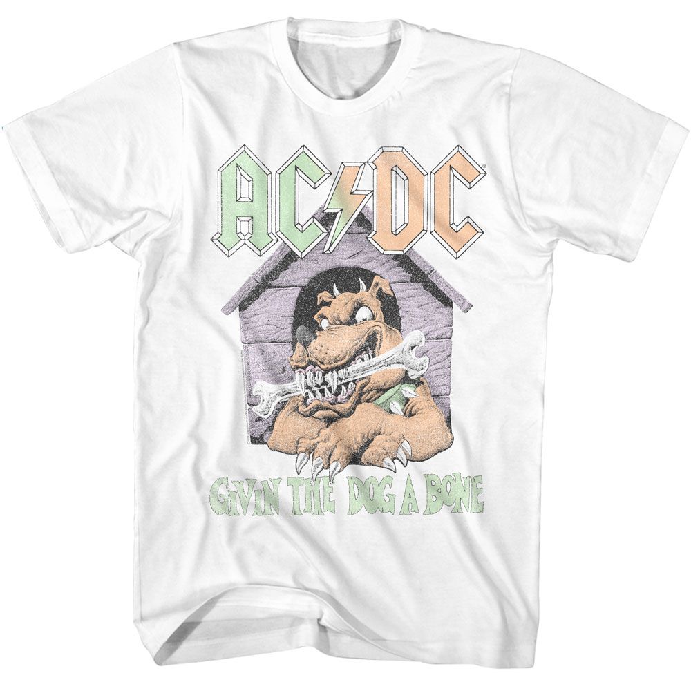 ACDC-ACDC GIVIN THE DOG A BONE-WHITE ADULT S/S TSHIRT