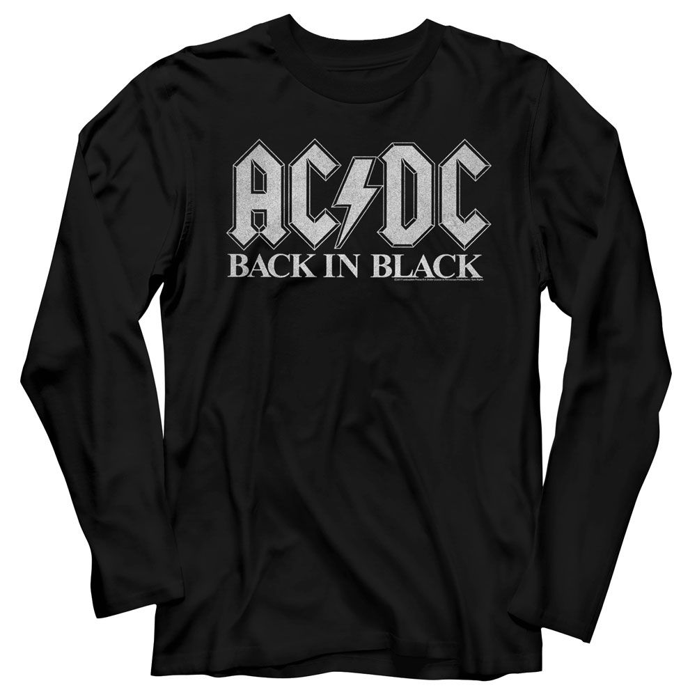 ACDC-BACK IN BLACK 2-BLACK ADULT L/S TSHIRT
