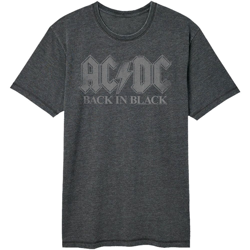 ACDC-ACDC BIB LOGO-BLACK ADULT S/S VINTAGE WASH TSHIRT