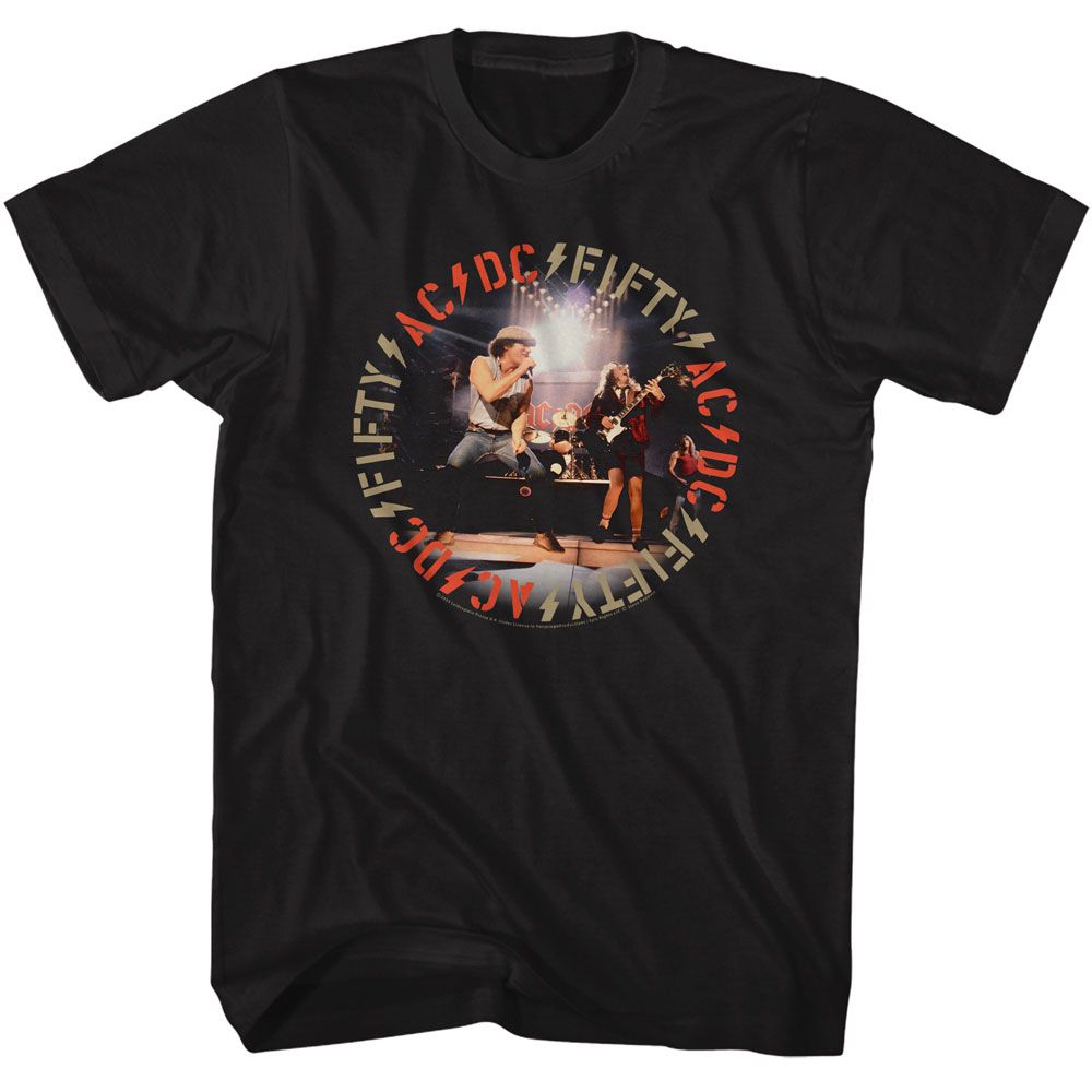 ACDC-ACDC BAND ON STAGE 50-BLACK ADULT S/S TSHIRT