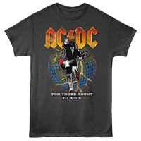 Thumbnail for ACDC-ACDC GLOBE WINGS-SMOKE ADULT S/S TSHIRT