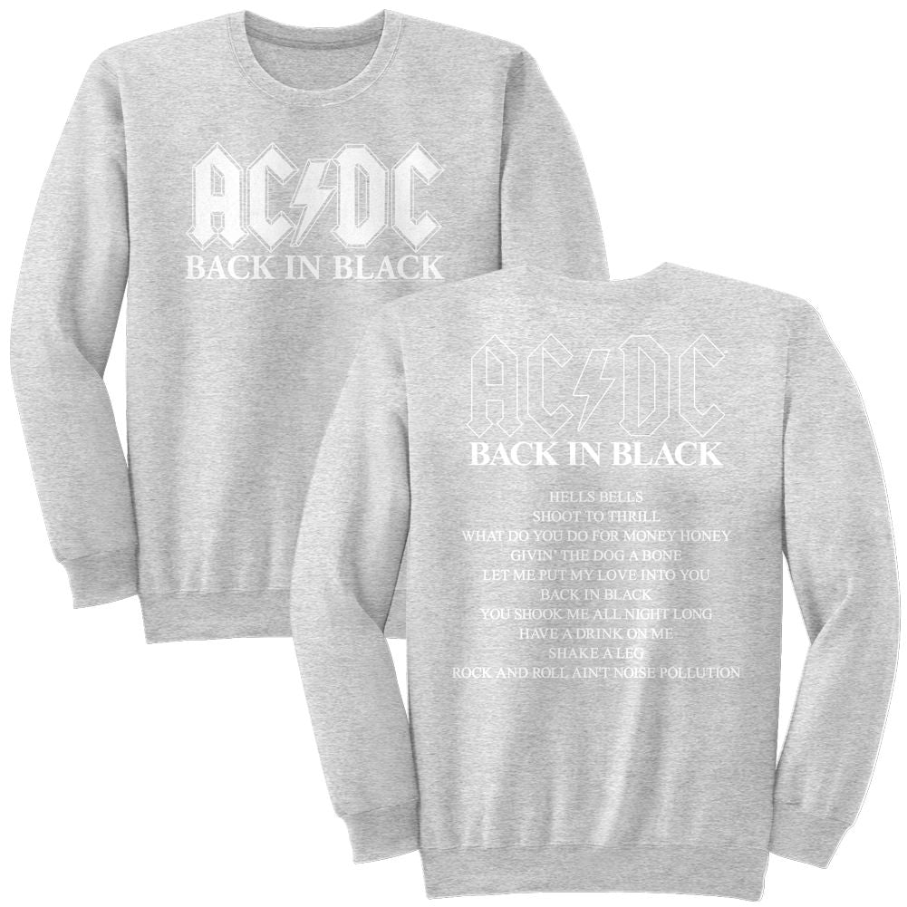 ACDC-ACDC BNB ALBUM-SPORT GRAY ADULT L/S SWEATSHIRT